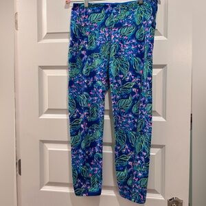 Lilly Pulitzer Blue and Green Patterned Leggings